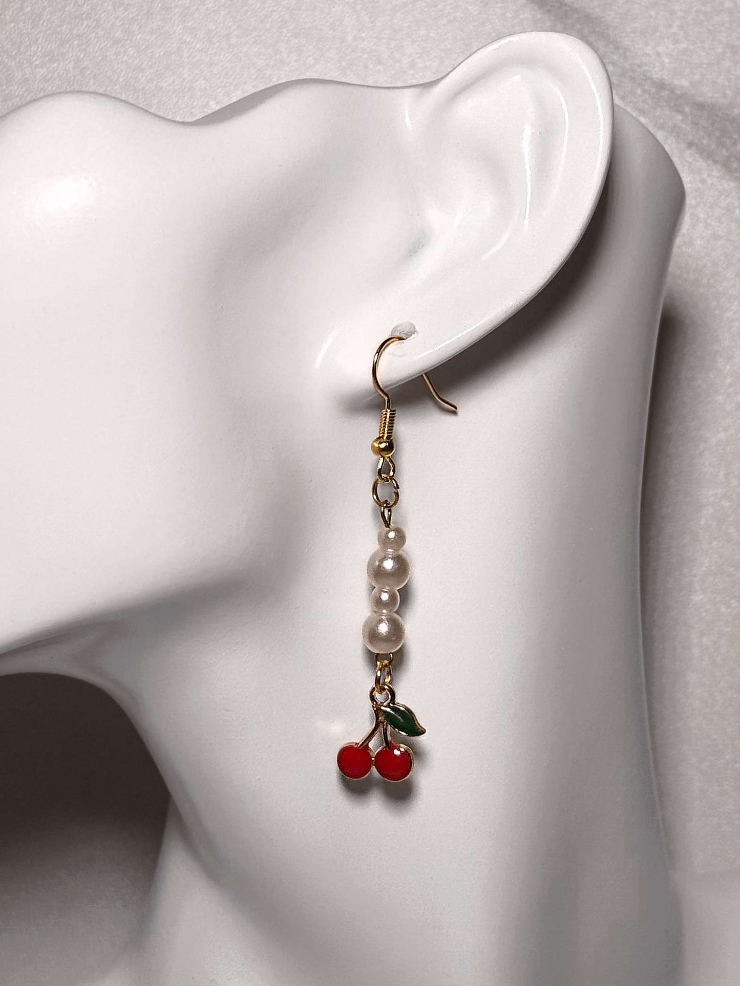 Cherry Kiss Pearl Earrings