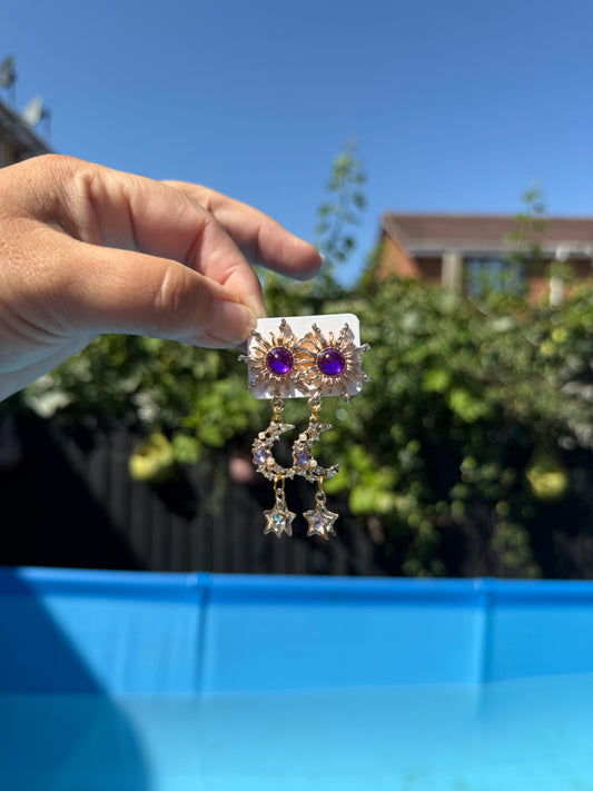 Handmade Rapunzel Inspired Drop Earrings