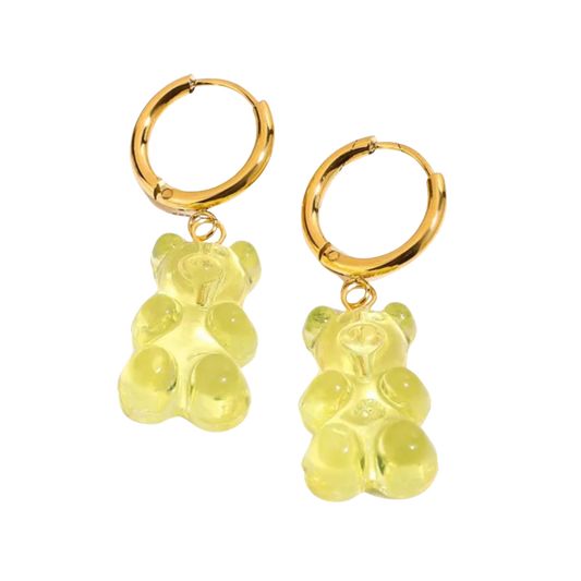 Yellow Gummy Bear Earrings
