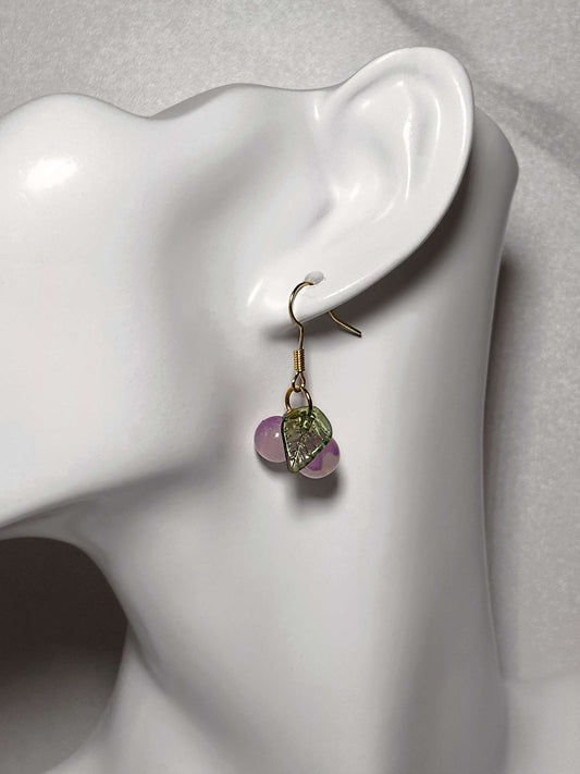 Playful Purple Cherry Earrings