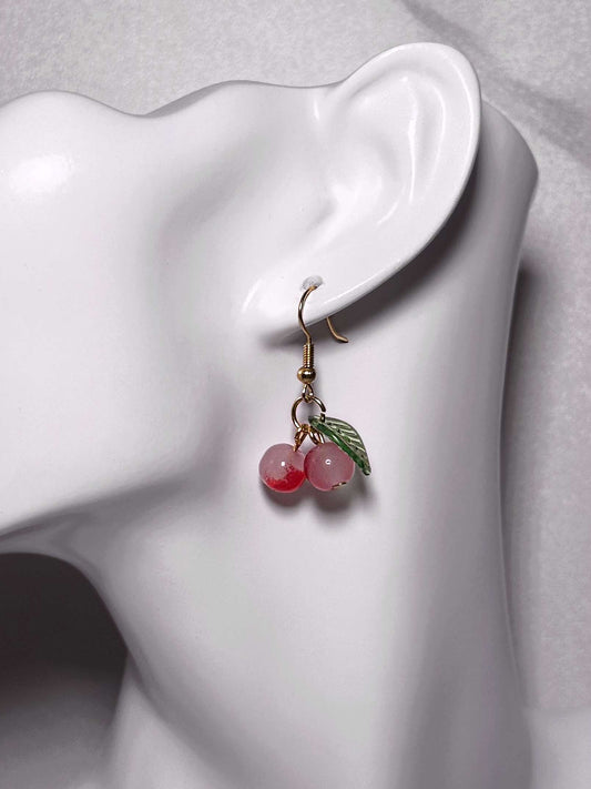 Sweet Red Cherry Earrings